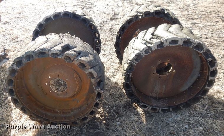 image for item DL2642 (4) solid skid steer tires