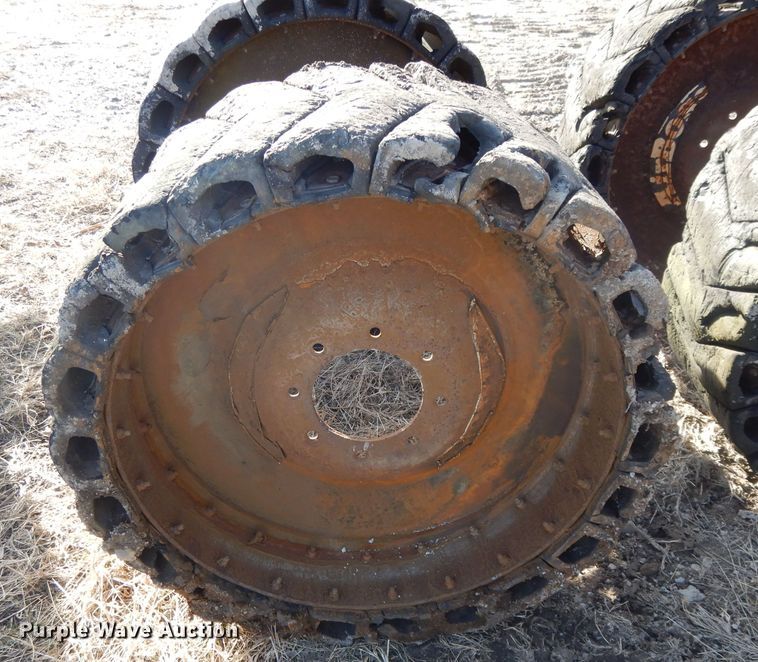 image for item DL2642 (4) solid skid steer tires