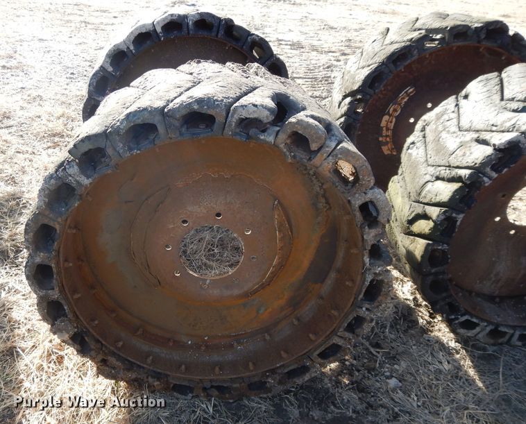 image for item DL2642 (4) solid skid steer tires