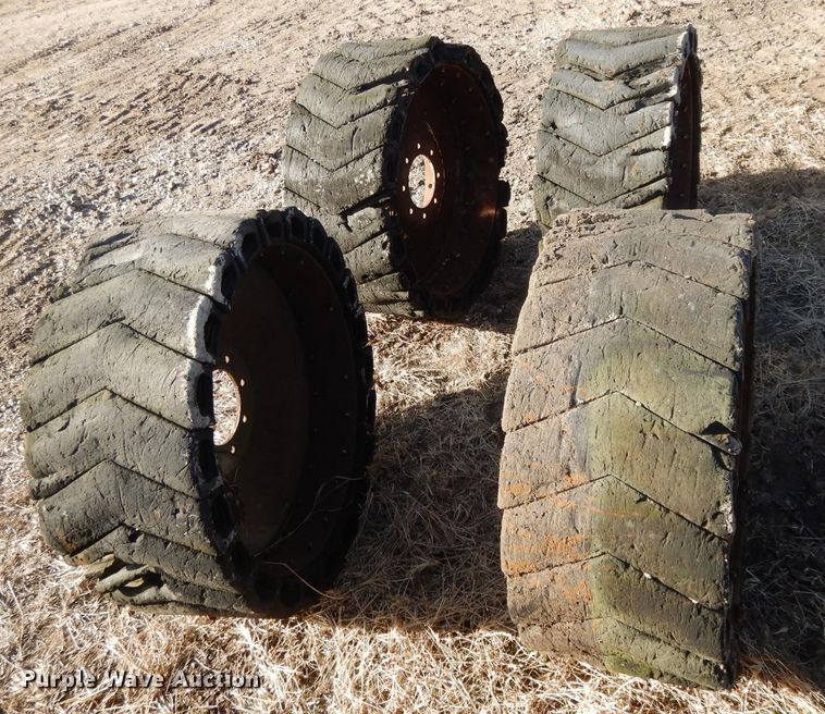 image for item DL2642 (4) solid skid steer tires