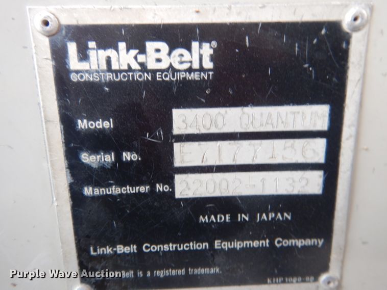 image for item FA9459 Link Belt 3400 Quantum  long reach excavator