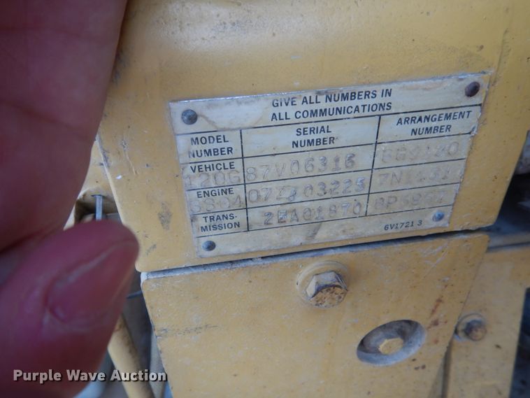 image for item HS9750 1982 Caterpillar 120G  motor grader