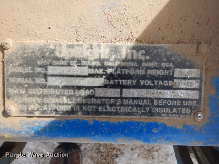 image for item HS9762 Up Right SL26RT  scissor lift