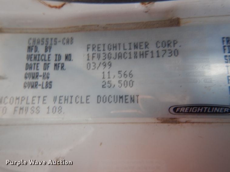 image for item HU9991 1999 Freightliner FL60  utility / service truck