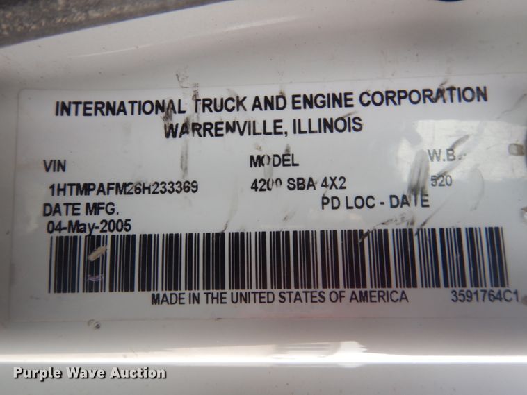 image for item HU9992 2006 International 4200  dump truck