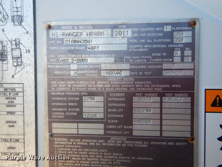 image for item HV9580 2011 Dodge Ram 5500  bucket truck