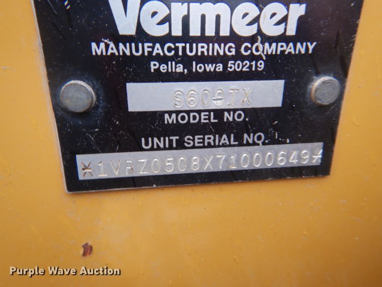 image for item HV9603 2007 Vermeer S600TX  compact utility loader
