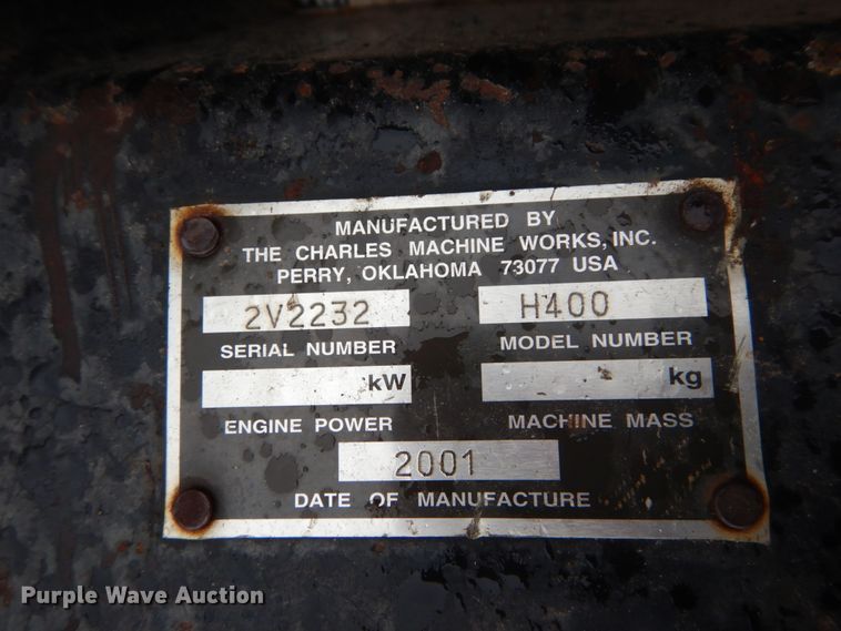 image for item HV9604 2001 Ditch Witch 410 SX  trencher