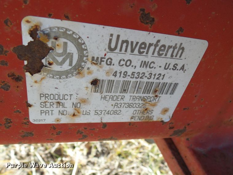 image for item DC2815 Unverferth HT25  header trailer