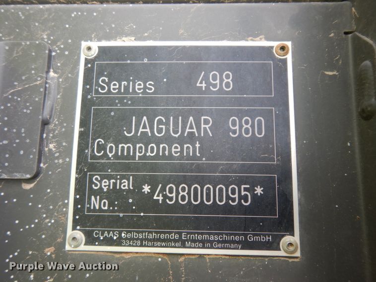 image for item DG1610 2017 Claas Jaguar 980  forage harvester