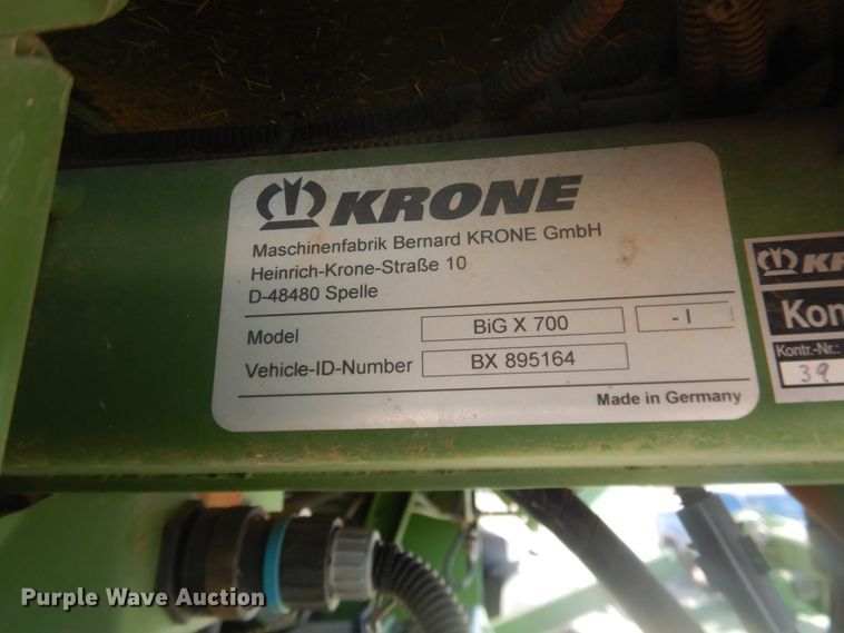 image for item DI3657 2014 Krone Big X 700  forage harvester