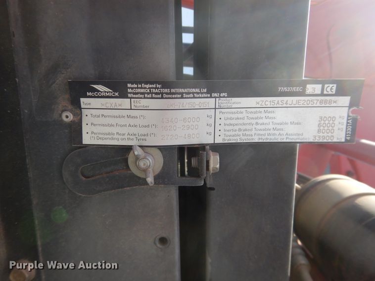 image for item DI3670 2004 McCormick CX105  MFWD tractor