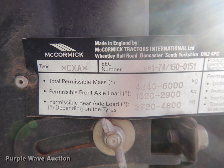 image for item DI3670 2004 McCormick CX105  MFWD tractor