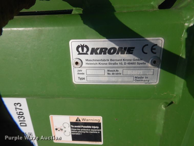 image for item DI3673 2013 Krone Easy Flow 380 pickup head