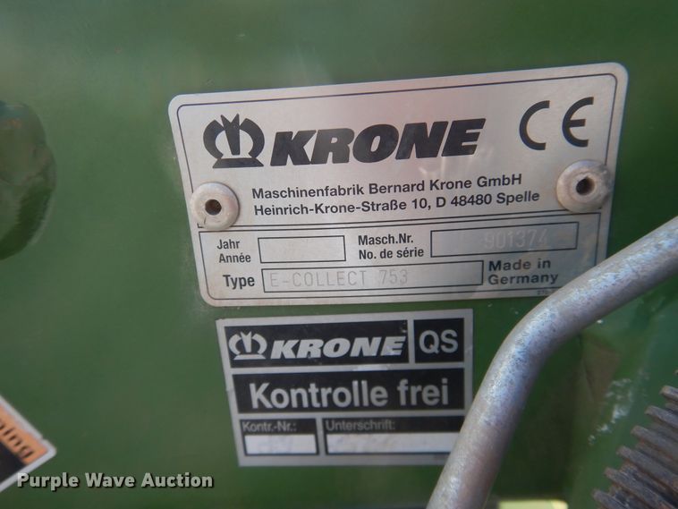 image for item DI3674 Krone Easy Collect 753 forage head