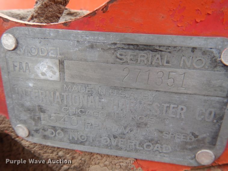 image for item FA9461 Farmall Super A  tractor