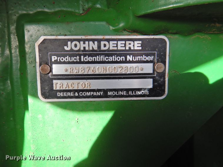 image for item HN9073 1990 John Deere 8760  4WD tractor