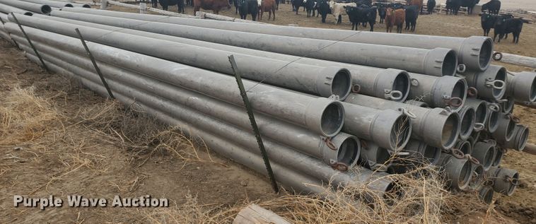 image for item HW9612 Approximately 57 pieces of aluminum irrigation pipes