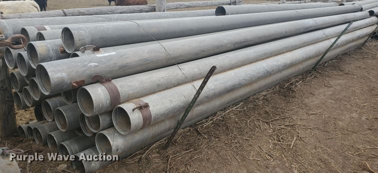 image for item HW9613 Approximately 42 pieces of aluminum irrigation pipes