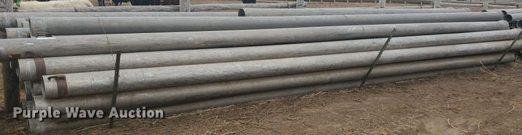 image for item HW9613 Approximately 42 pieces of aluminum irrigation pipes