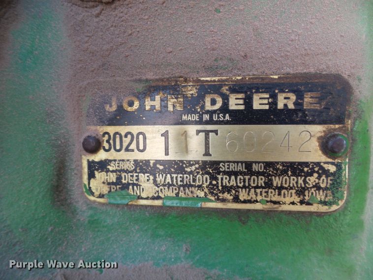 image for item HW9619 John Deere 3020  tractor