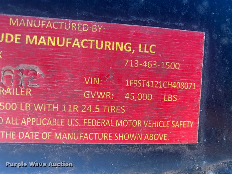 image for item DG8417 2012 Fortitude tank trailer