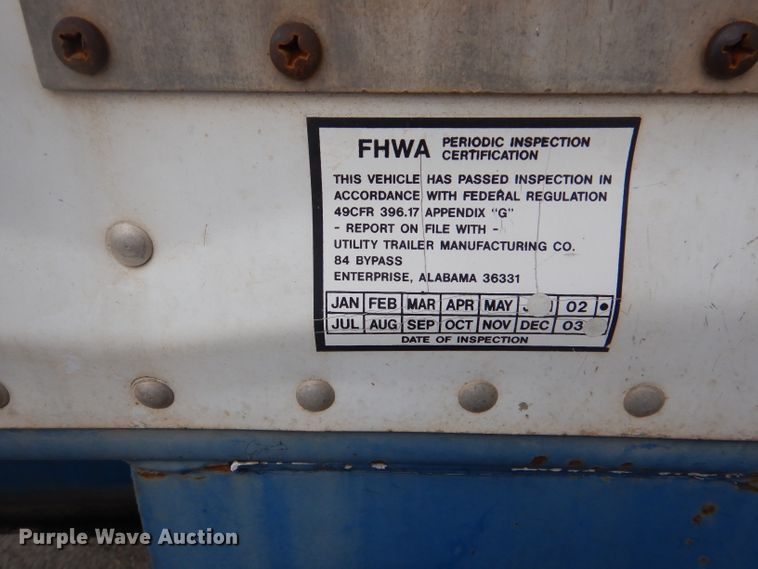 image for item DJ0503 2004 Utility TS2CHA side curtain trailer