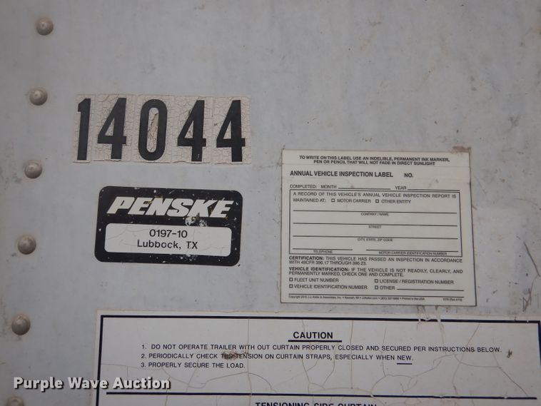 image for item DJ0503 2004 Utility TS2CHA side curtain trailer