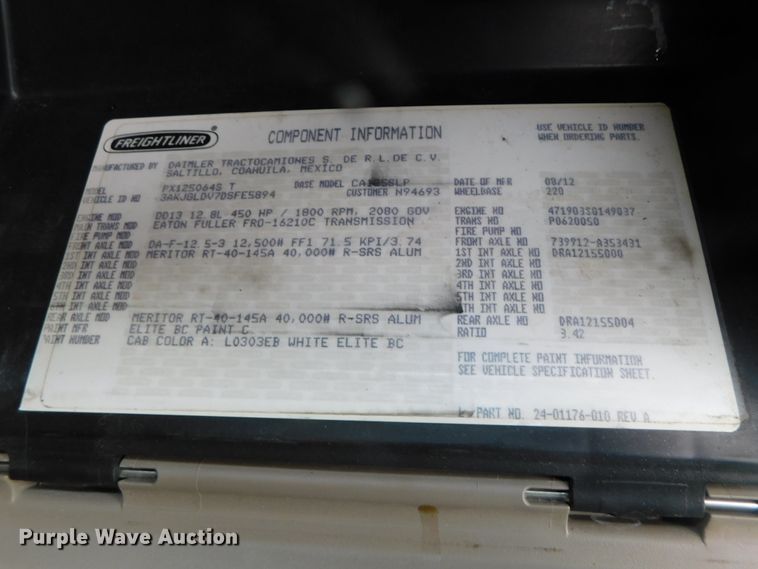 image for item DJ5929 2013 Freightliner Cascadia 125  semi truck