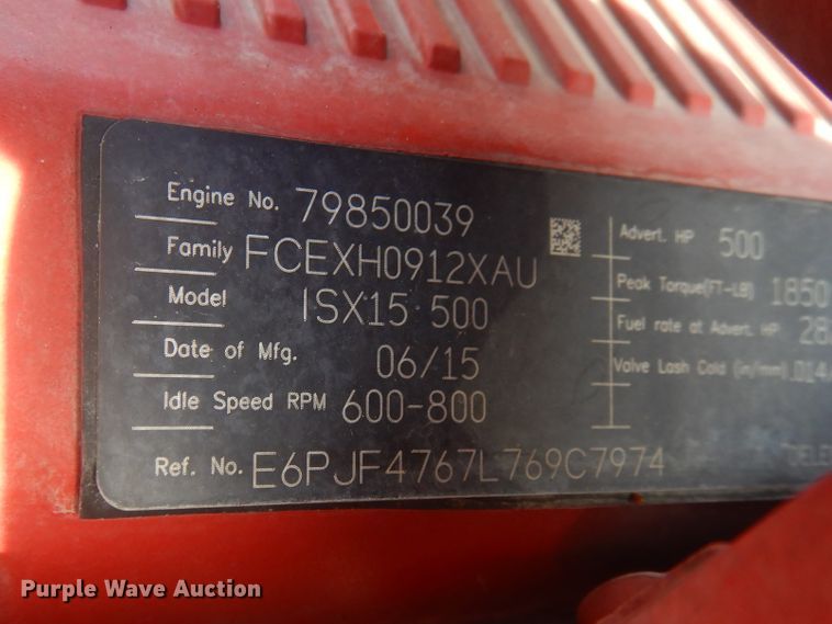 image for item DJ8587 2016 Kenworth W900  semi truck