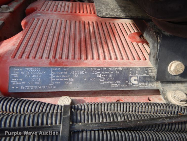 image for item DL2652 2009 Kenworth T800  semi truck