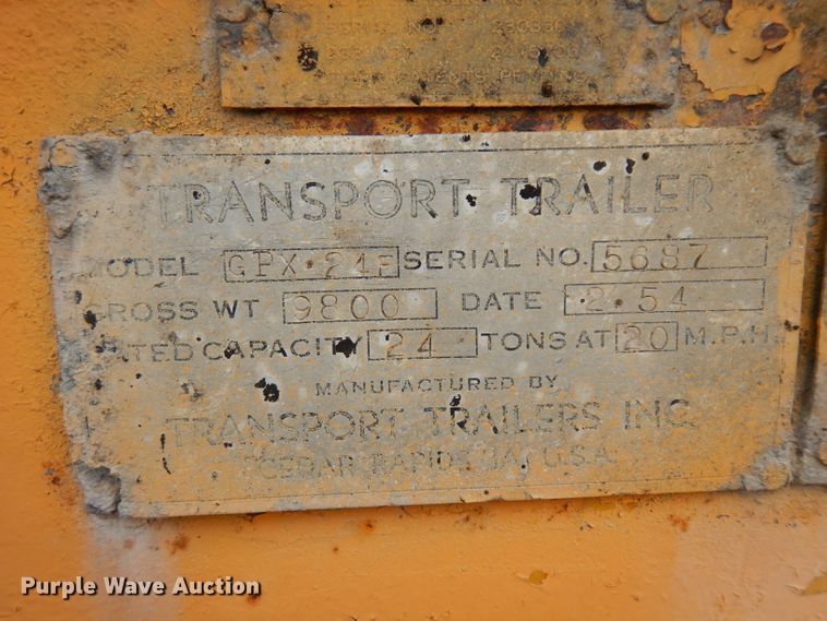 image for item HA9368 1954 Transport Trailers GPX-24F equipment trailer