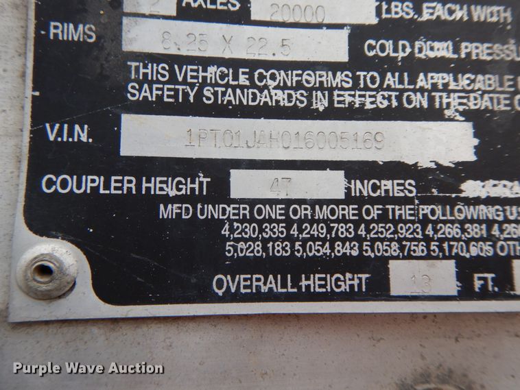 image for item HP9081 2001 Trailmobile dry van trailer