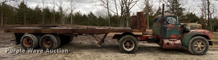 image for item HR9348 1959 Mack B61  semi truck with trailer