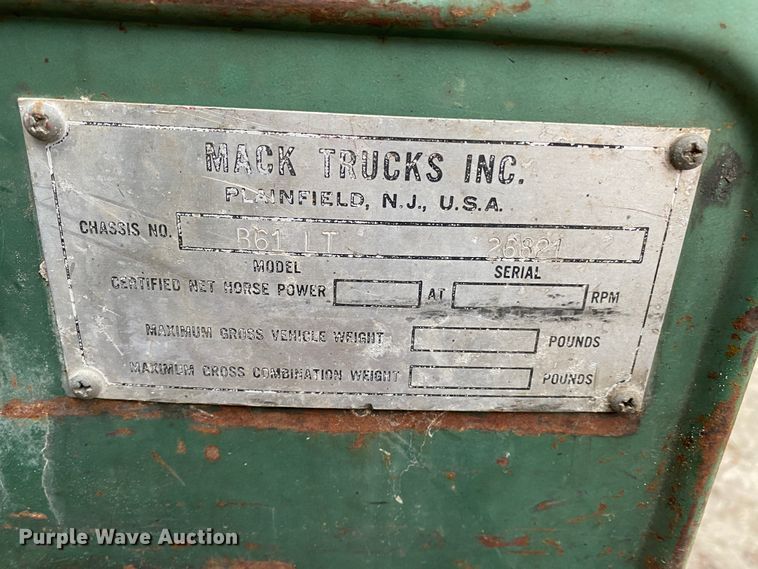 image for item HR9348 1959 Mack B61  semi truck with trailer
