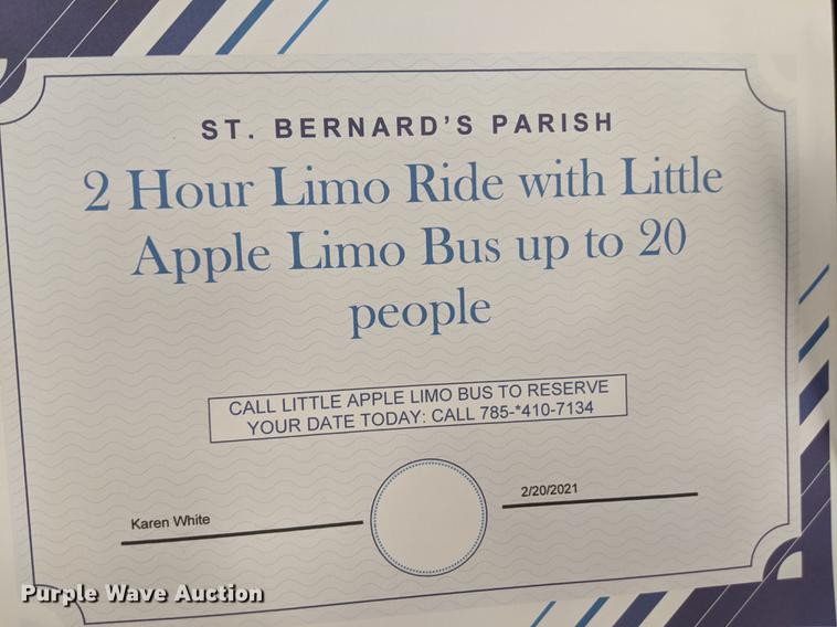 image for item FM9014 Outing for six to Manhatchet, Texas Roadhouse and a Limo Ride