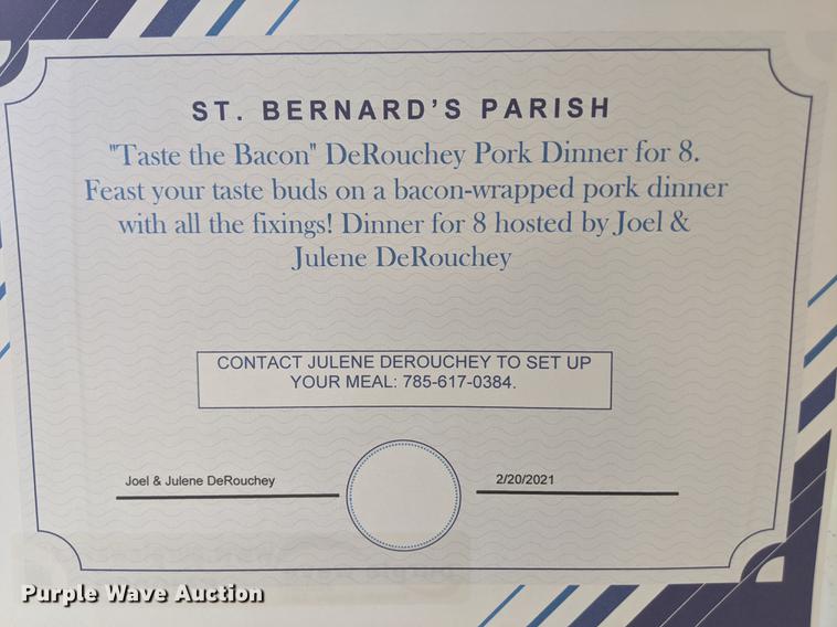 image for item FM9029 "Taste the Bacon" DeRouchey Pork Dinner for eight