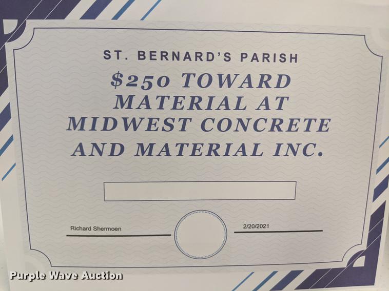 image for item FM9039 Midwest Concrete Materials gift certificate