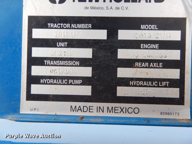 image for item DF6351 New Holland 3010  tractor