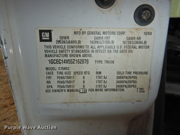 image for item DG1479 2005 Chevrolet Silverado 1500  pickup truck