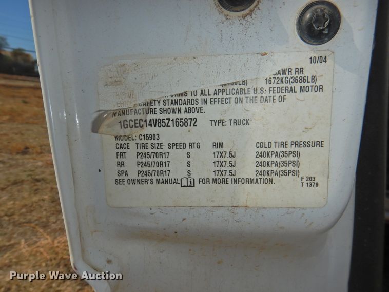 image for item DG1481 2005 Chevrolet Silverado 1500  pickup truck