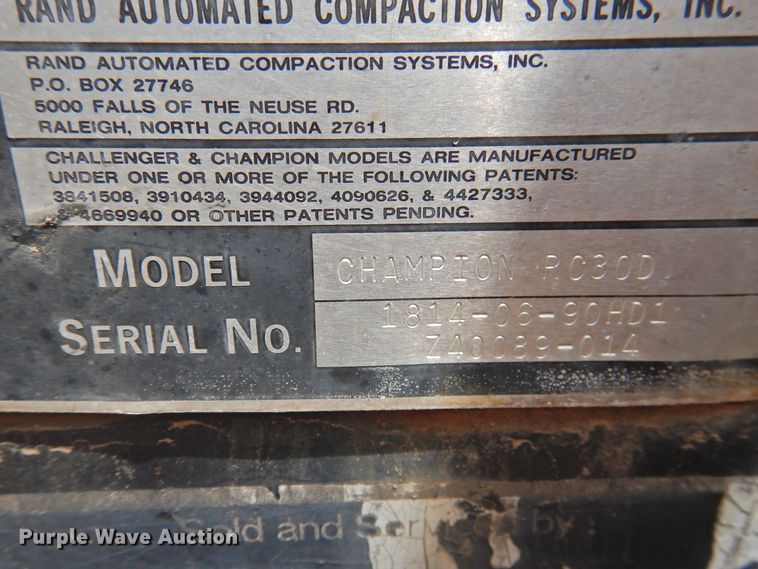 image for item DG1488 1993 Chevrolet Kodiak  refuse truck