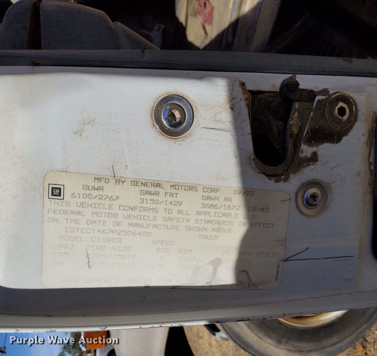 image for item DG1488 1993 Chevrolet Kodiak  refuse truck