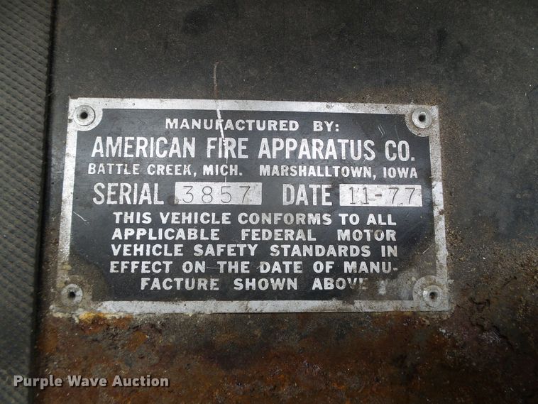 image for item DG8442 1978 Ford F700  pumper fire truck