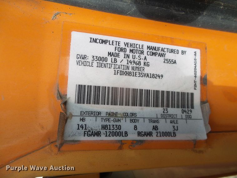 image for item DG8443 1995 Ford 8000  street sweeper truck