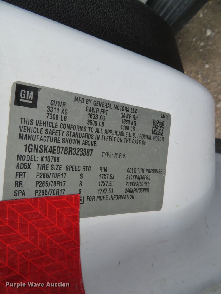 image for item DH0665 2011 Chevrolet Tahoe  SUV