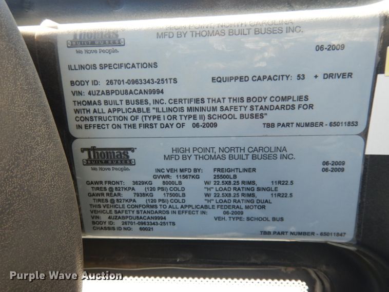 image for item DJ2788 2010 Thomas  school bus