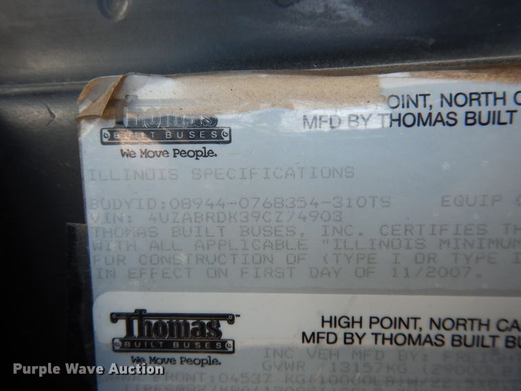 image for item DJ2813 2009 Thomas  school bus