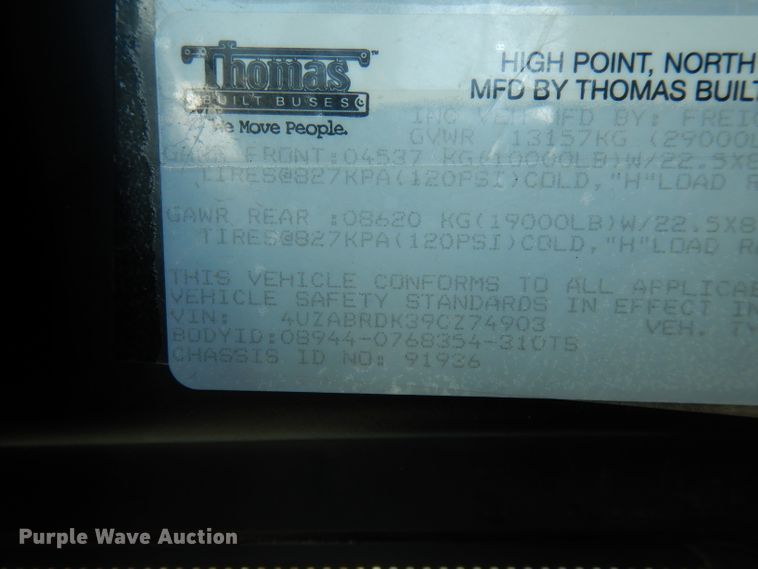 image for item DJ2813 2009 Thomas  school bus