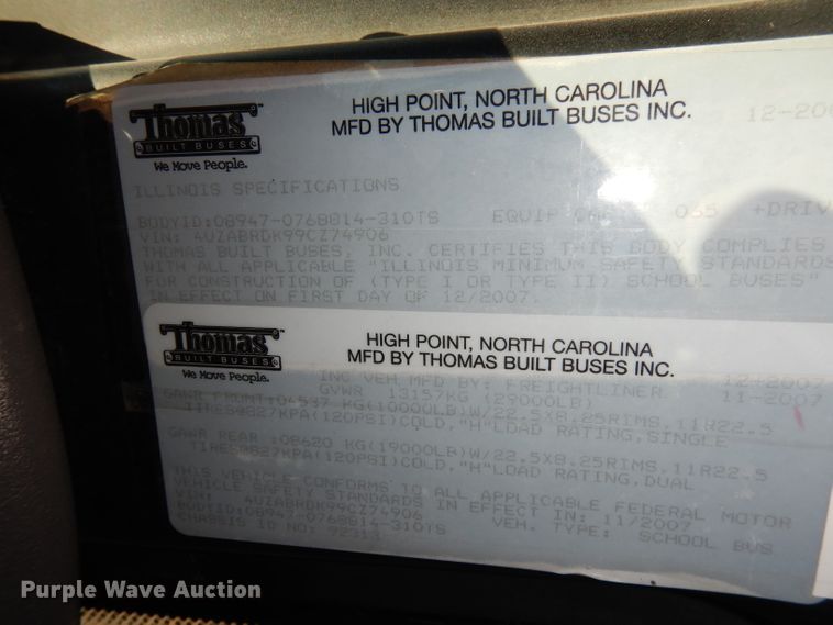 image for item DJ2814 2009 Thomas  school bus